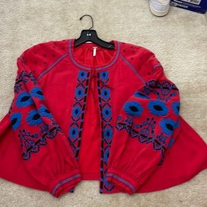 Free People Embroidered Jacket